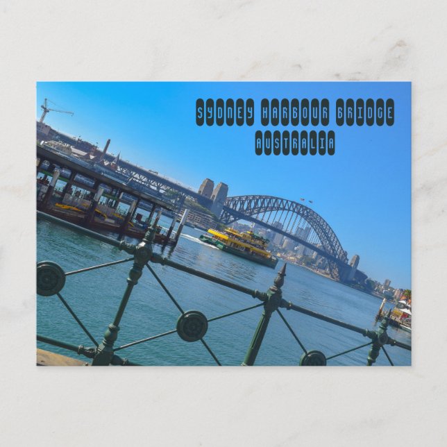 Sydney Harbour Bridge in Sydney Australia Postcard (Front)