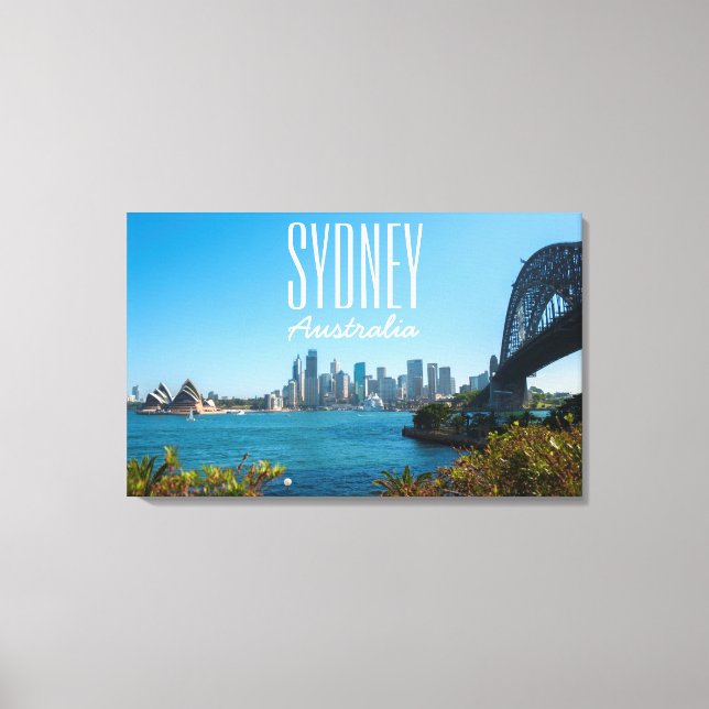 Sydney Harbour Bridge & Opera House Skyline Canvas Print (Front)