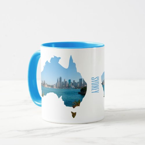 Sydney Harbour Bridge  Opera House Skyline Custom Mug
