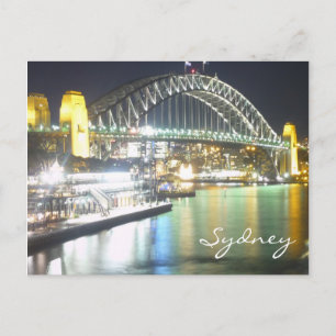 sydney harbour bridge reflects postcard