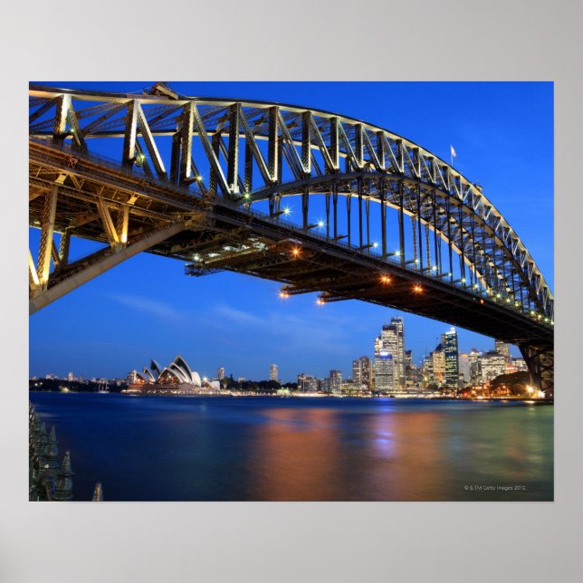 Sydney Harbour Bridge, Sydney Opera House and Poster (Front)