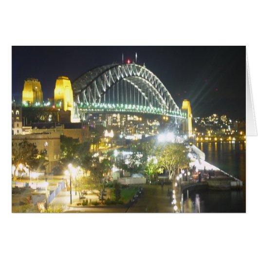 sydney harbour night bridge cards (Front Horizontal)