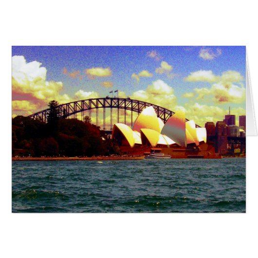 sydney harbour stylized cards (Front Horizontal)
