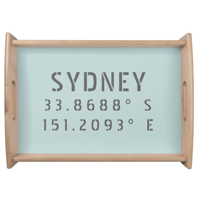 Sydney Latitude Longitude Serving Tray (Front)