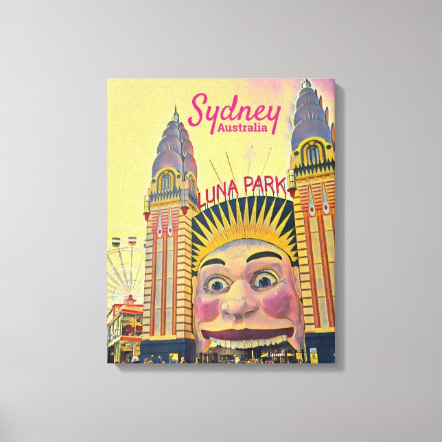 Sydney  Luna Park fun fair travel print (Front)