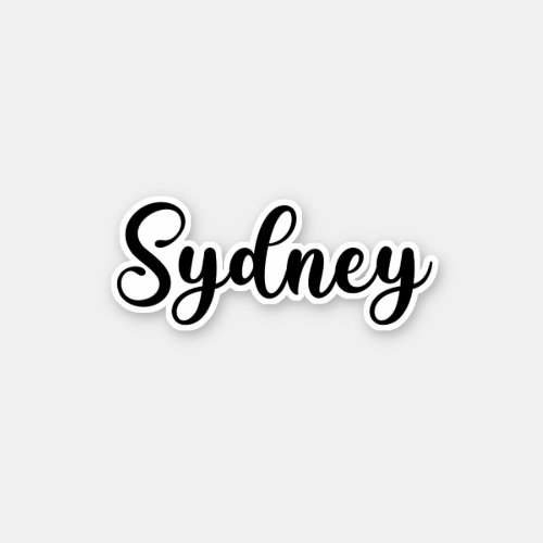 Sydney Name _ Handwritten Calligraphy Sticker