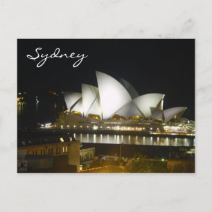 sydney night house postcard