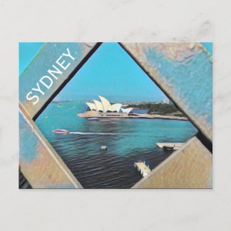 sydney opera art postcard