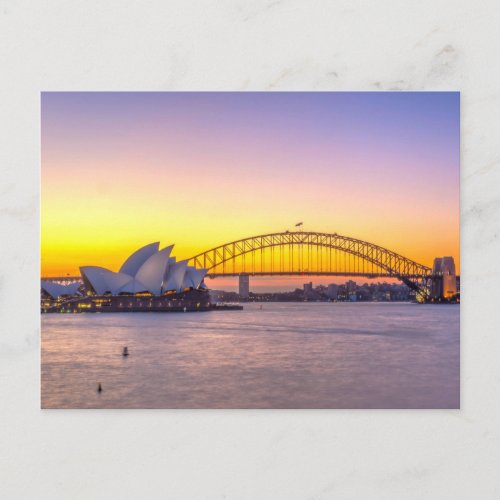 Sydney Opera at sunset Postcard
