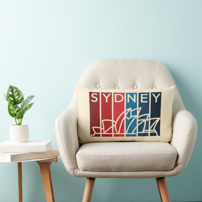 Sydney Opera House Abstract Art for Travel Lovers Lumbar Pillow (Chair)