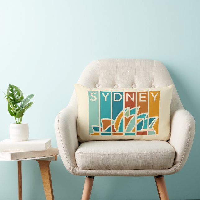 Sydney Opera House Abstract for Travel Enthusiasts Lumbar Pillow (Chair)