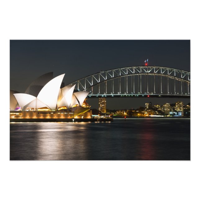 Sydney Opera house and Harbor bridge Photo Print (Front)