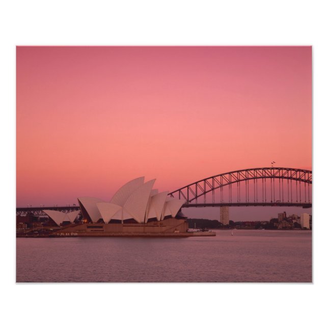 Sydney Opera House and Harbour, New South Photo Print (Front)