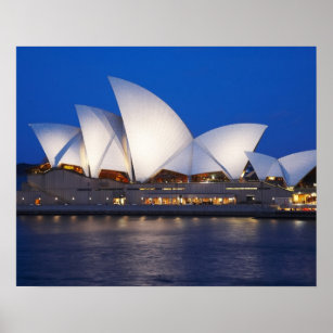 Sydney Opera House at Night, Sydney, New South Poster