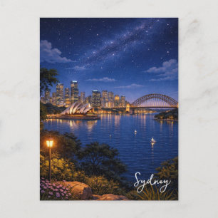 Sydney Opera House Australia at night Postcard