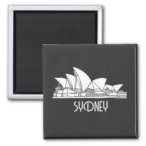 Sydney Opera House Australia drawing sketch Magnet