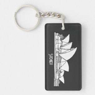 Sydney Opera House Australia drawing souvenir Keychain
