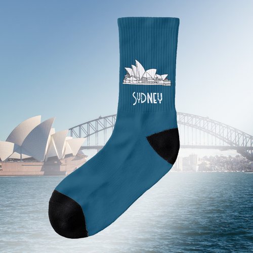 Sydney Opera House Australia drawing souvenir Socks