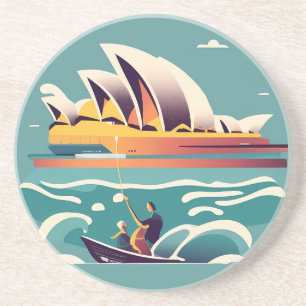 Sydney Opera House Australia painting souvenir Coaster
