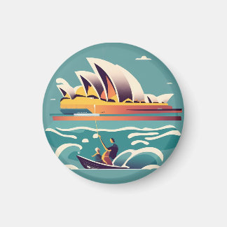 Sydney Opera House Australia painting souvenir Magnet