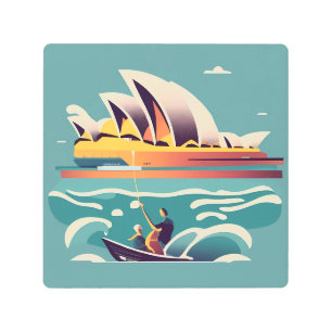 Sydney Opera House Australia painting souvenir Metal Print