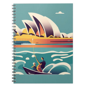 Sydney Opera House Australia painting souvenir Notebook