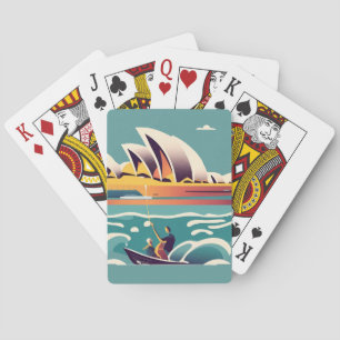 Sydney Opera House Australia painting souvenir Poker Cards