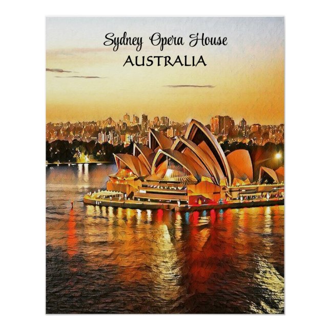 Sydney Opera House, Australia Poster (Front)