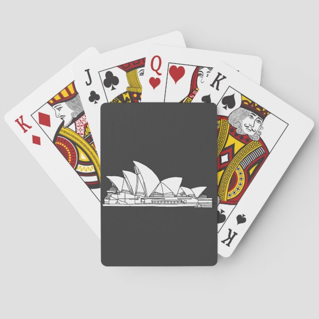 Sydney Opera House Australia tourist landscape Poker Cards (Back)