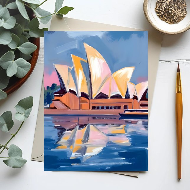 Sydney Opera House Australia Watercolor Postcard (Creator Uploaded)