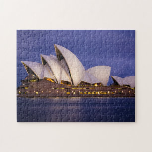 Sydney Opera House City Night Time View Landmarks Jigsaw Puzzle