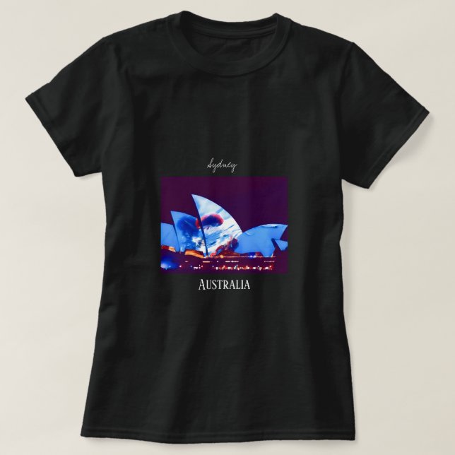Sydney Opera House colorful Australia T-Shirt (Design Front)