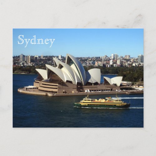 sydney opera house ferry postcard