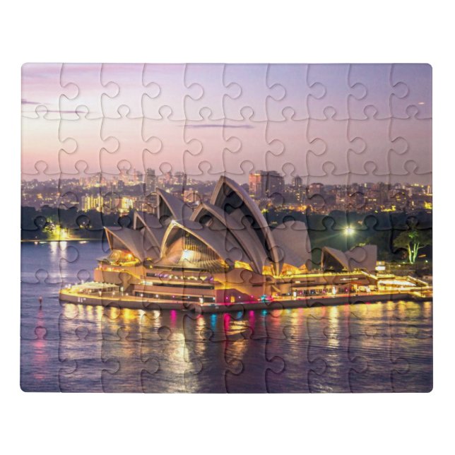 Sydney Opera House in the Evening Jigsaw Puzzle (Puzzle Horizontal)