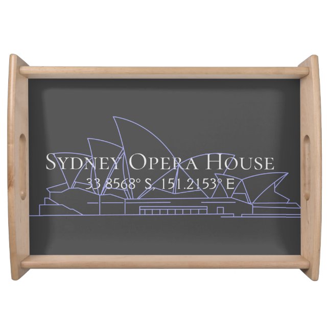 Sydney Opera House Latitude  Longitude    Serving Tray (Front)