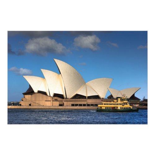 Sydney Opera house side view with Ferry Australia Photo Print