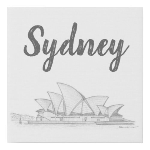 Sydney Opera House Sydney Australia Faux Canvas Print