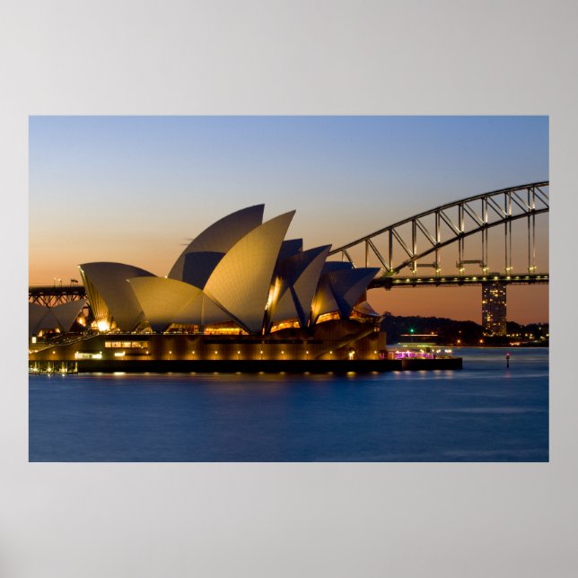 Sydney Opera House & Sydney Harbor Bridge Poster (Front)