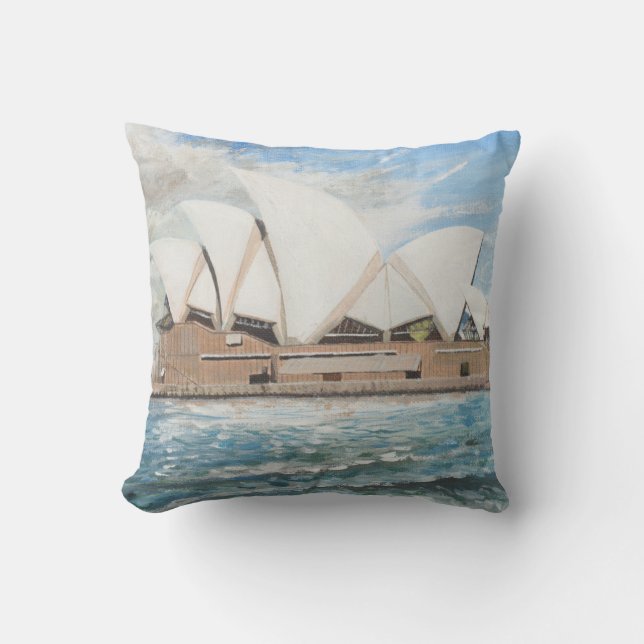 Sydney Opera House Throw Pillow (Front)