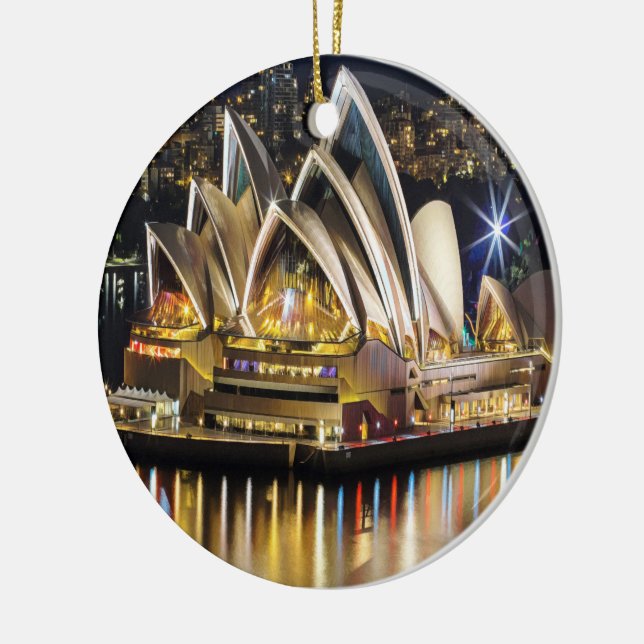 Sydney - OPERA HOUSE - view Ceramic Ornament (Left)