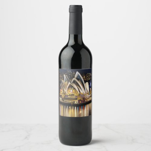 Sydney _ OPERA HOUSE _ view Wine Label