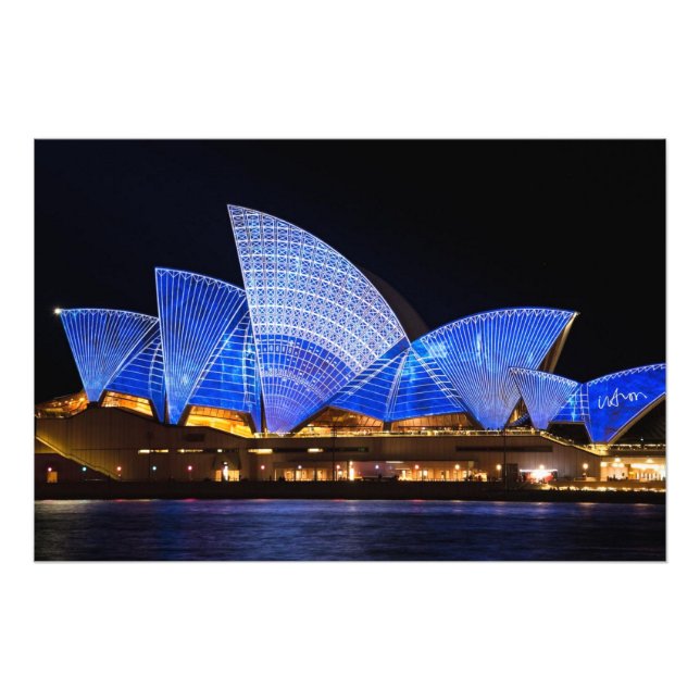 Sydney opera house vivid light show photo print (Front)