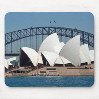 Sydney Opera House with Harbour Bridge Background. Mouse Pad