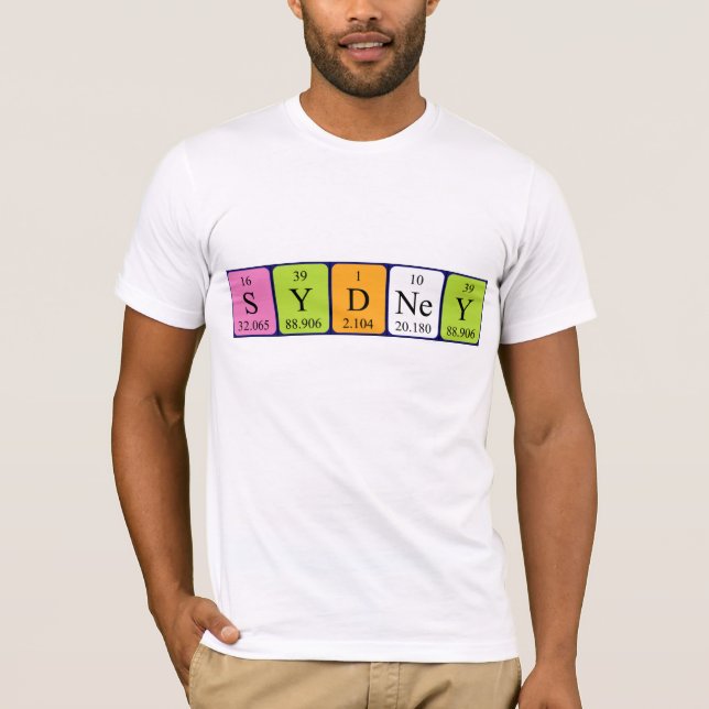 Sydney periodic table name shirt (Front)