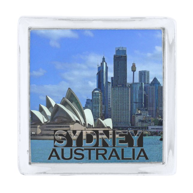 Sydney Silver Finish Lapel Pin (Front)