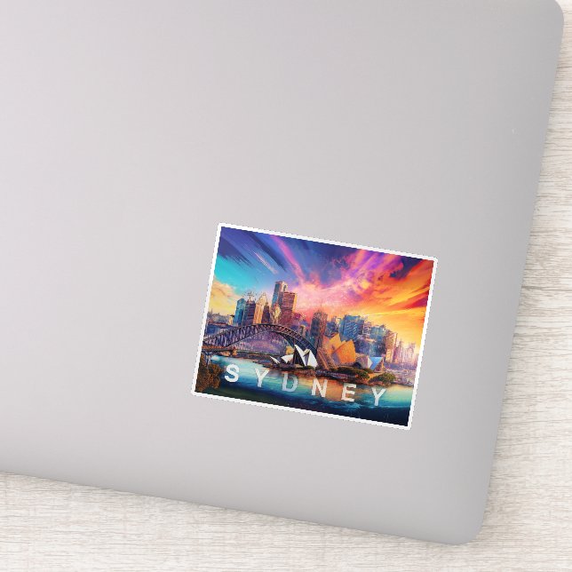 Sydney Skyline Abstract Art  Sticker (Detail)