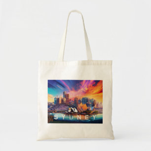 Sydney Skyline Abstract Art Tote Bag