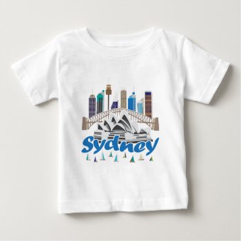 Sydney Skyline Baby T-shirt by theJasonKnight at Zazzle