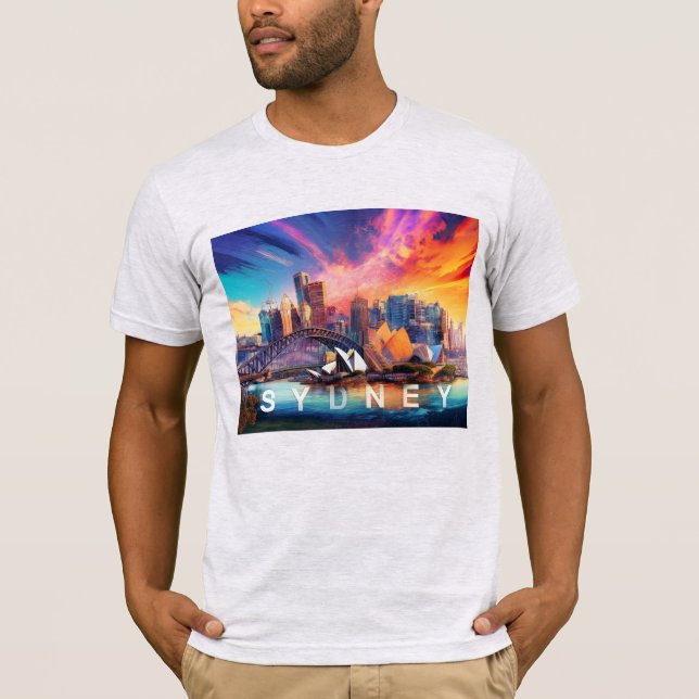 Sydney Skyline Graffiti Art  T-Shirt (Front)