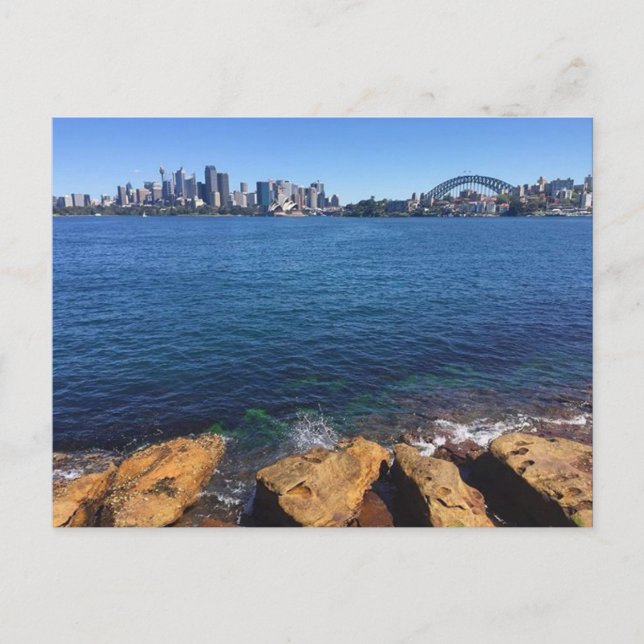 sydney skyline rocks postcard (Front)